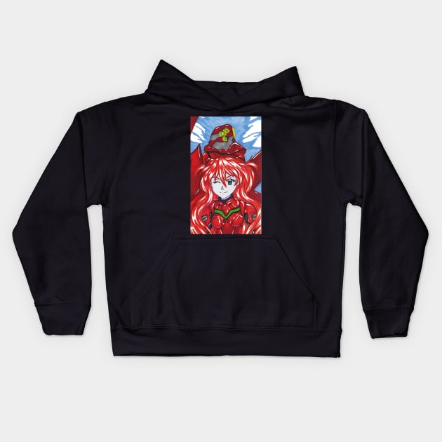 Unit 02 Asuka Kids Hoodie by Nightcat17